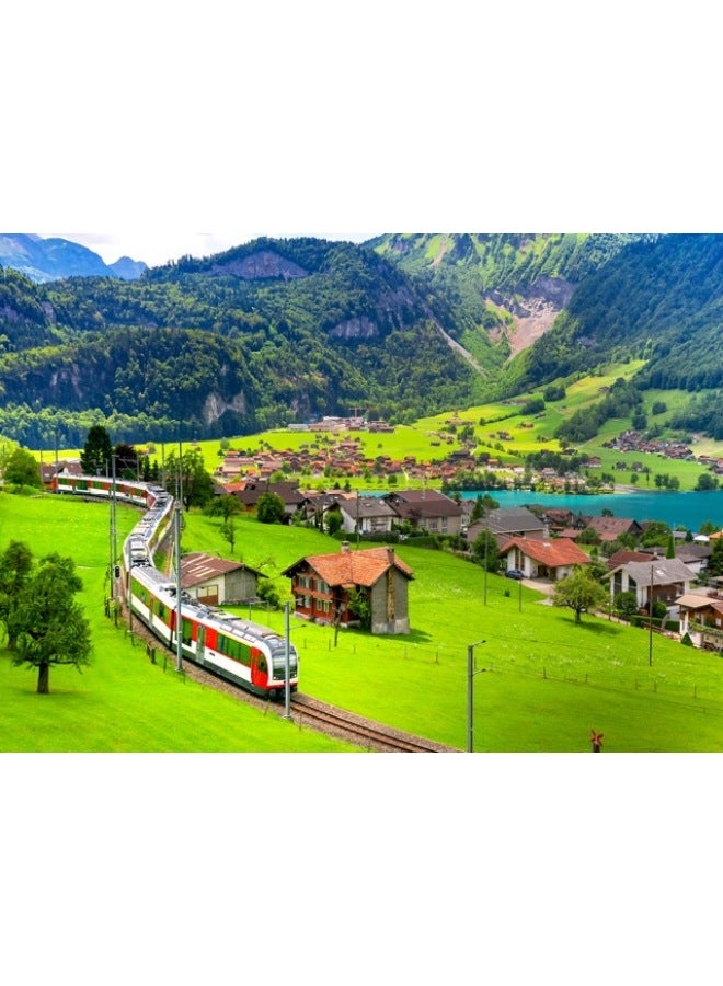 1000 Pieces Of Paper Landscape Jigsaw Puzzle Adult 70*50 High Difficulty Jigsaw Puzzle Gift Decompression Toy Jigsaw Puzzle Factory-Color:GSSQ0043-Switzerland Longjiang 1000 - Image 1
